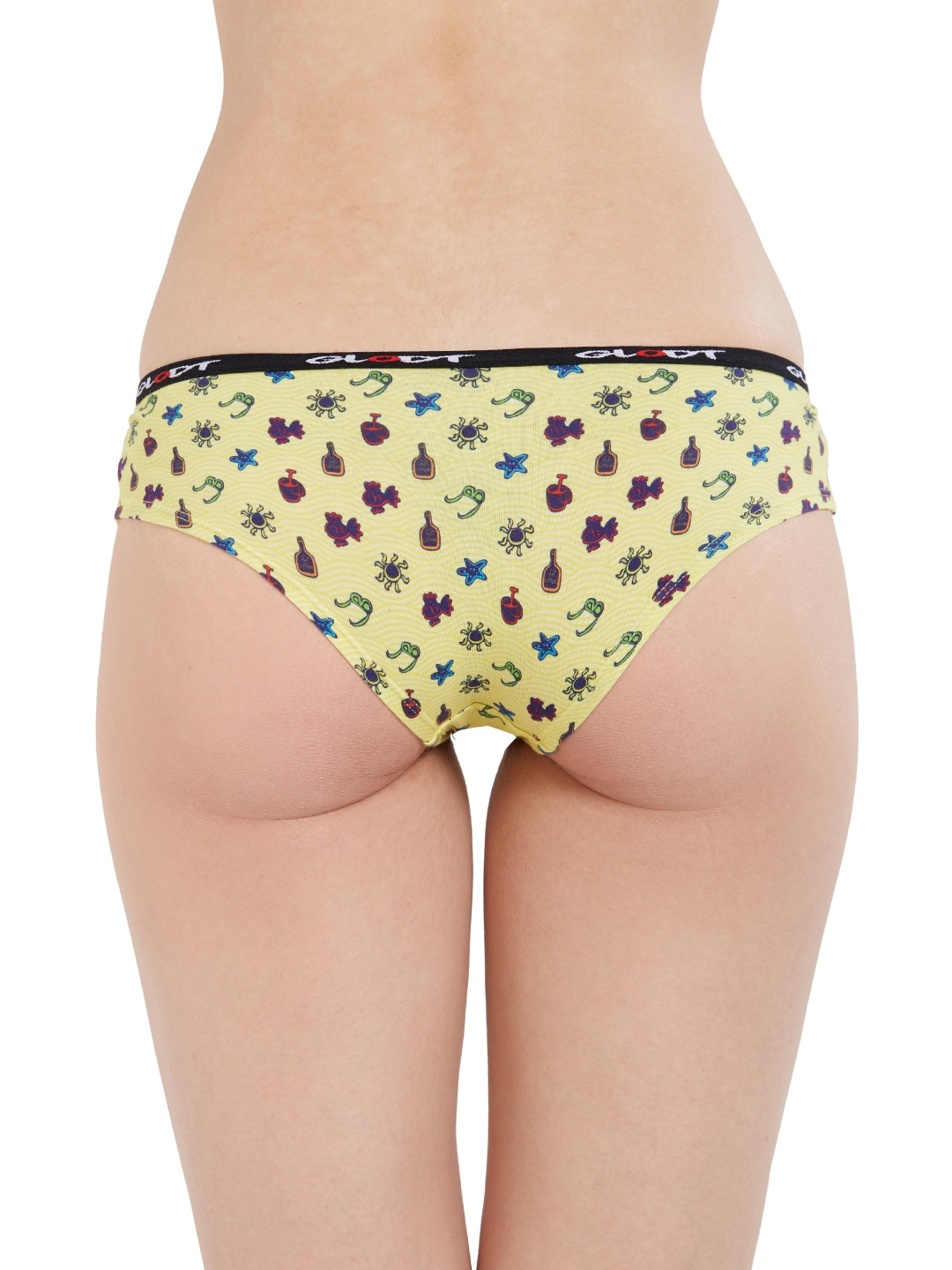 GLODT | Yellow Sunbathing Print Pima Cotton Hipster Panties