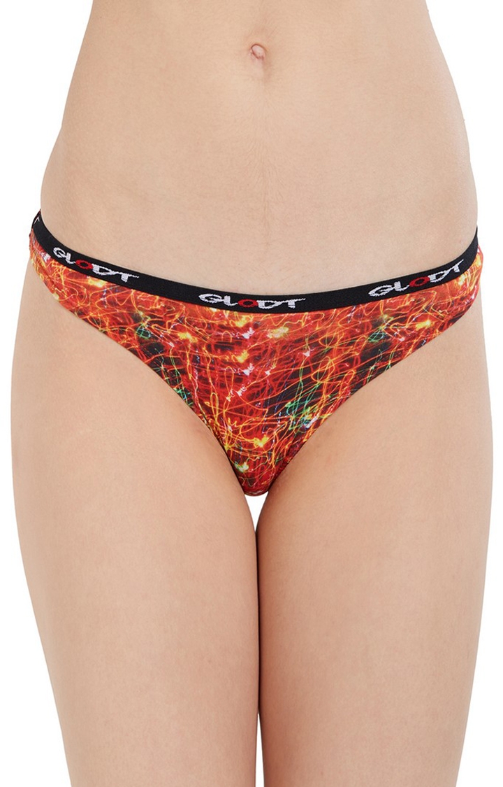 GLODT | Red Light My Fire Print Pima Cotton Bikini Panties