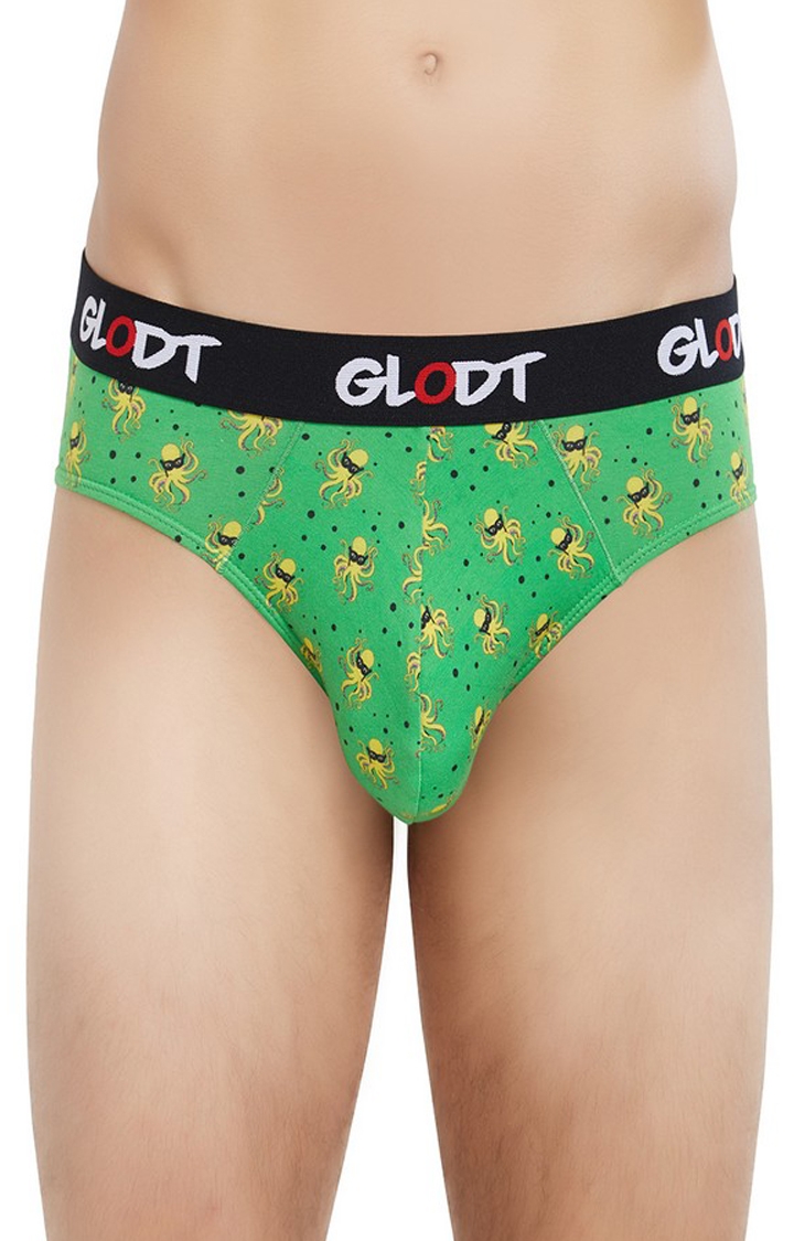 GLODT | Green Octopus Print Pima Cotton Briefs