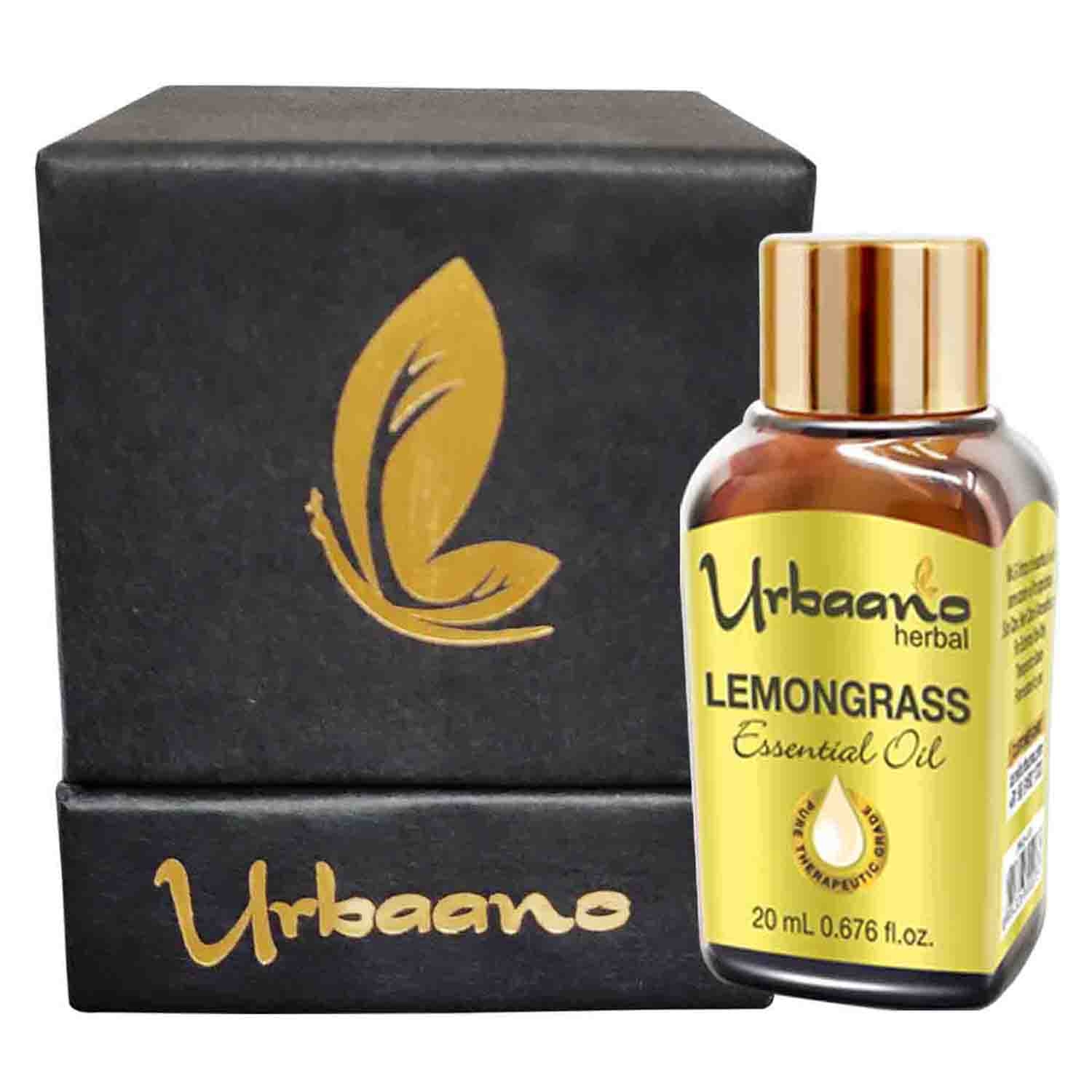 Urbaano Herbal | Urbaano Herbal Lemongrass Essential Oil for Skin & Hair Care- Natural 7 Pure Aromatherapy-20ml
