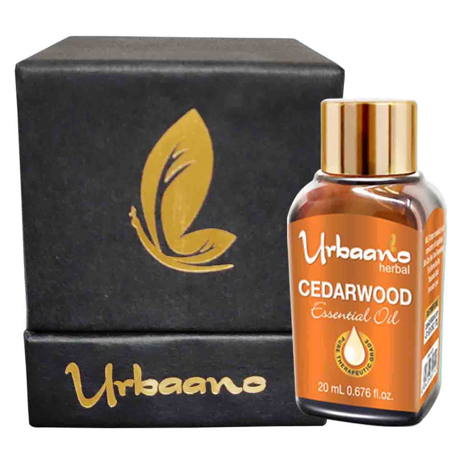 Urbaano Herbal | Urbaano Herbal Cedarwood Essential Oil for Aromatherapy natural & Pure -20ml
