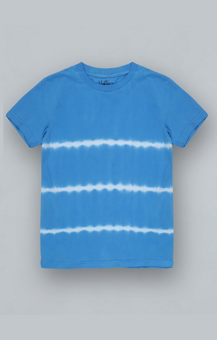 UrGear | UrGear Boys Tie Dye Blue Washed Pure Cotton T-Shirt
