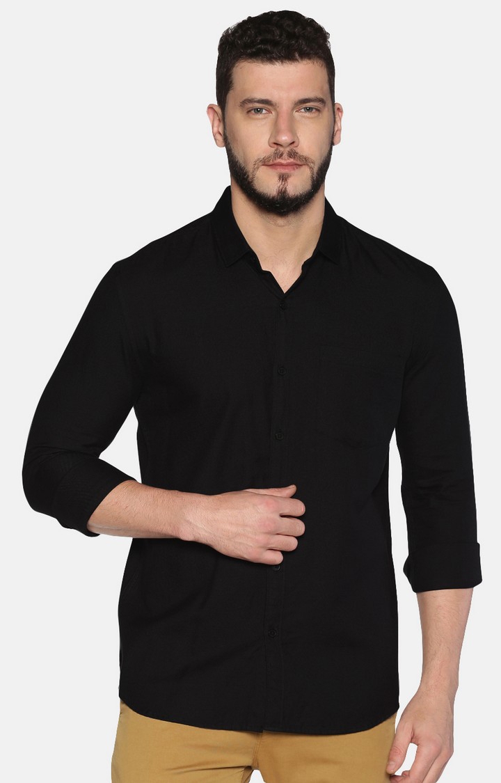 UrGear | UrGear Men Solid Casual Black Shirt
