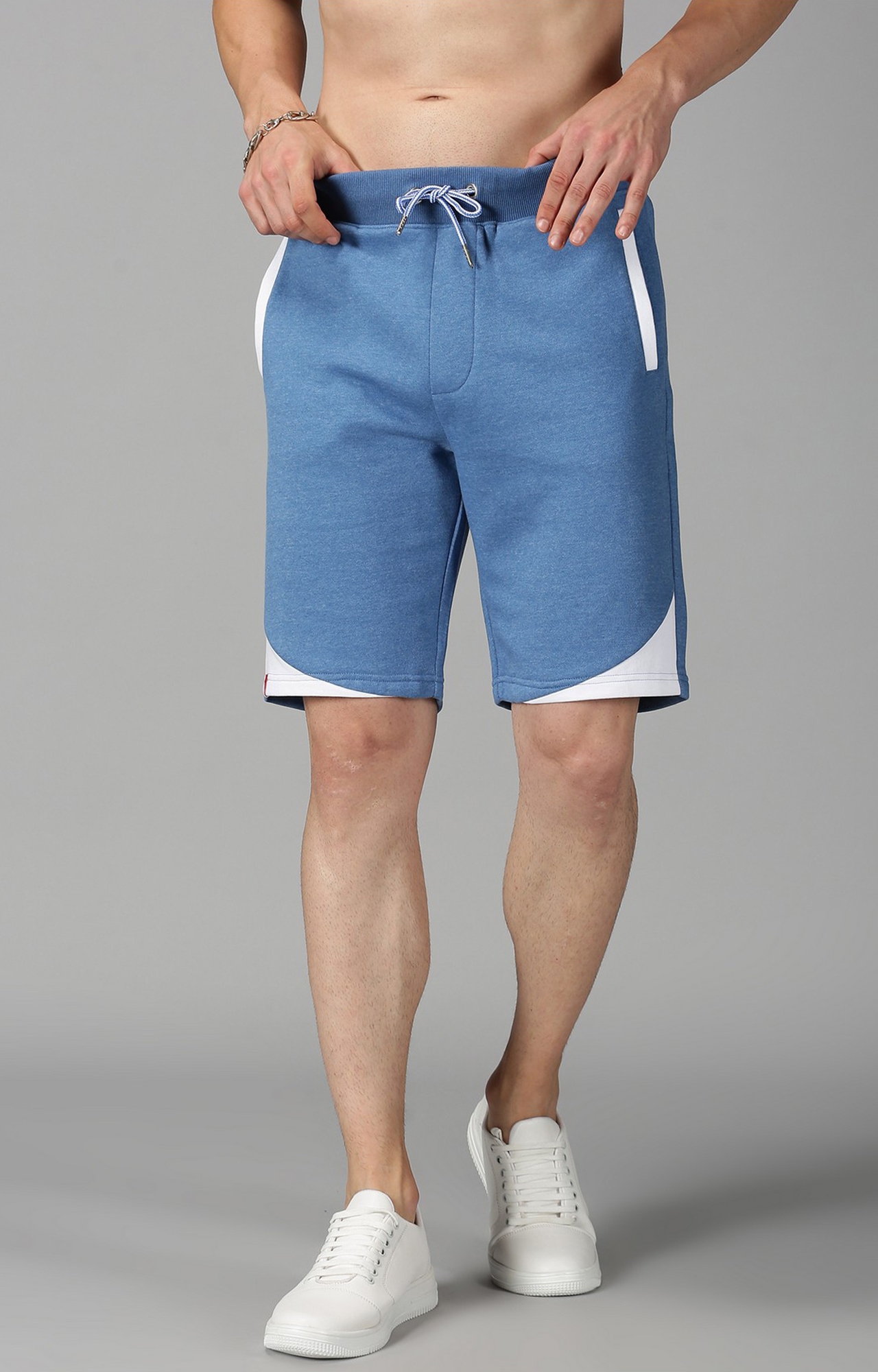UrGear | UrGear Men Blue Melange Basic Shorts