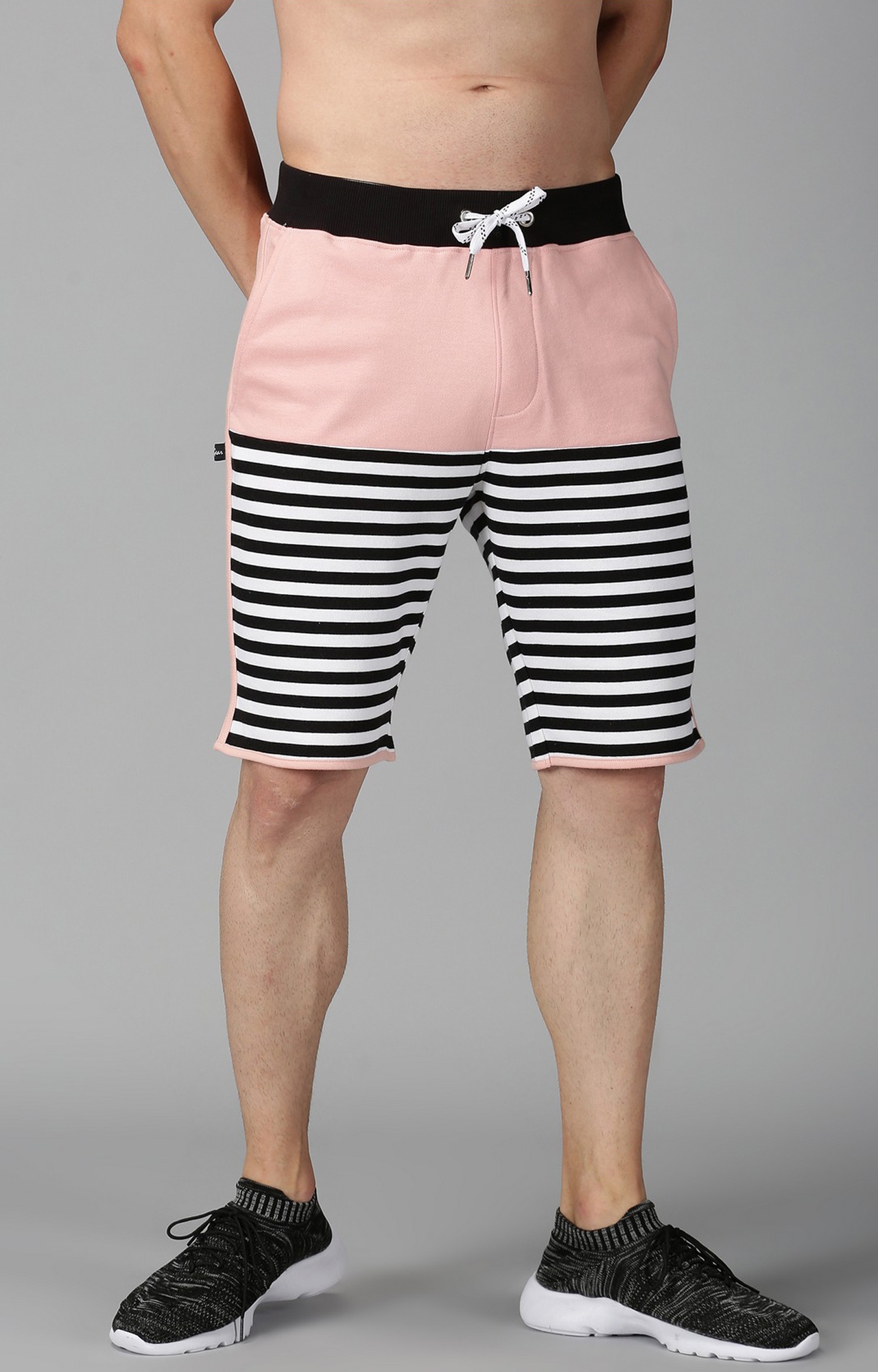UrGear | UrGear Striped Men Pink Baggy Shorts