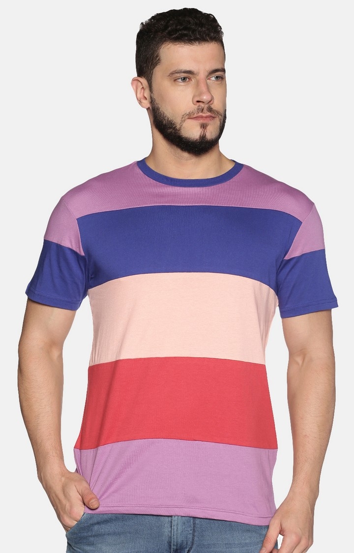 UrGear Colourblock Men Crew Neck Multi-Coloured T-Shirt