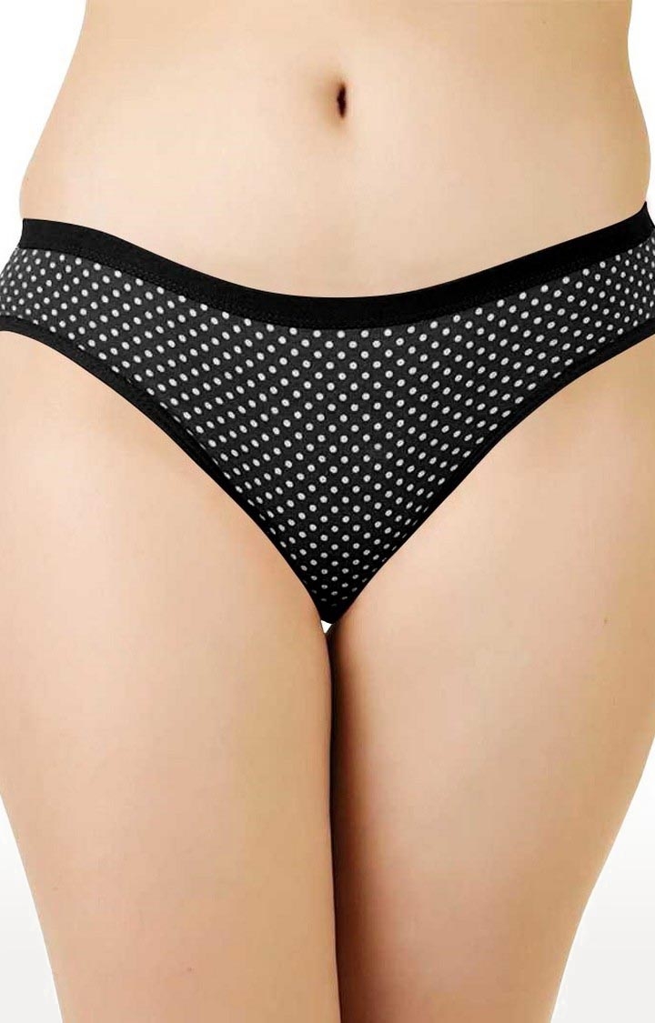 UrGear | UrGear Womens Black Printed Regular Fit Comfortable Panty - Pack of 1