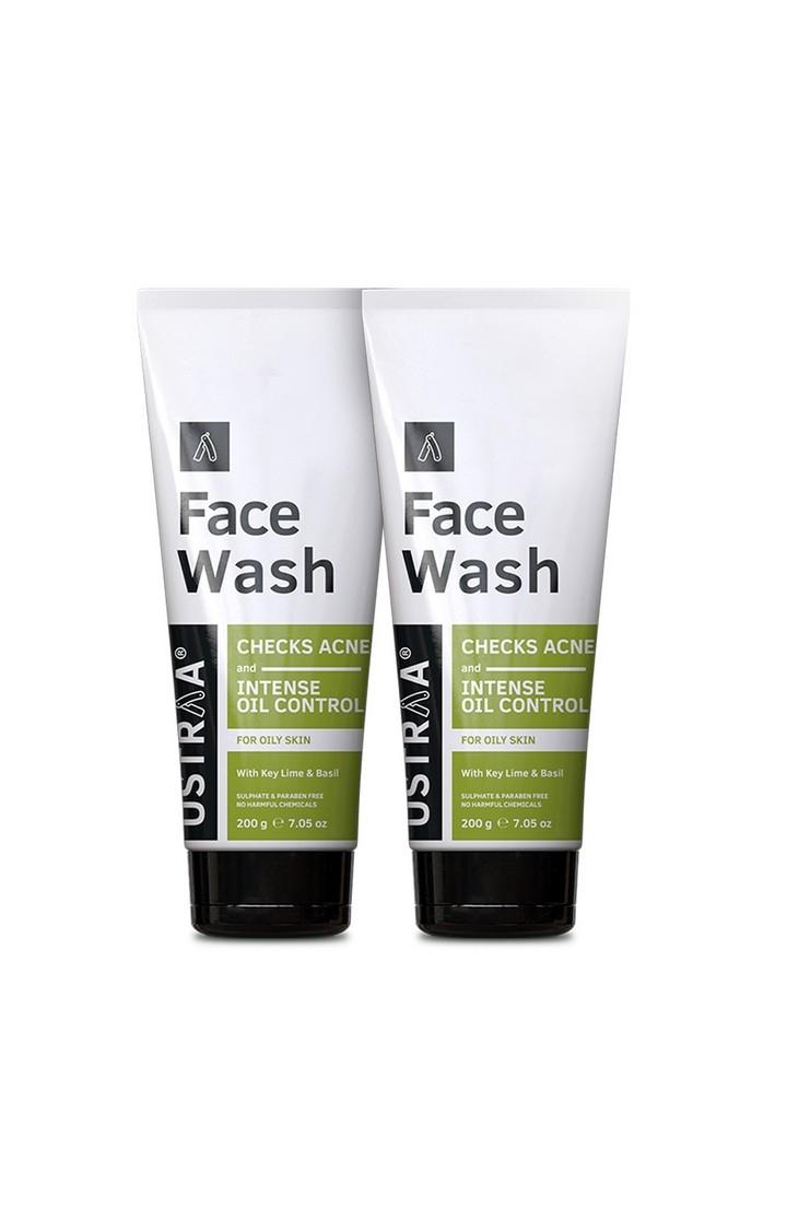 Ustraa | Ustraa Face Wash - Oily Skin (Checks Acne & Oil Control) - 200g Set Of 2