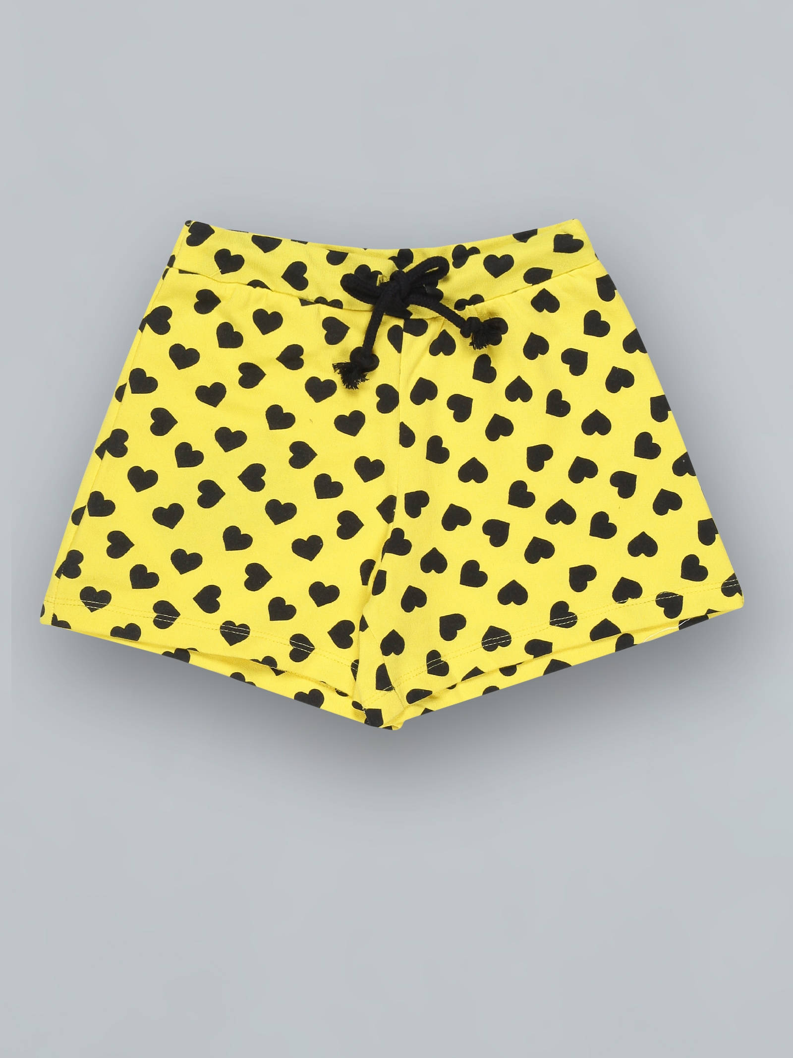 UrGear | UrGear Kids Yellow Printed Pure Cotton Regular Shorts

