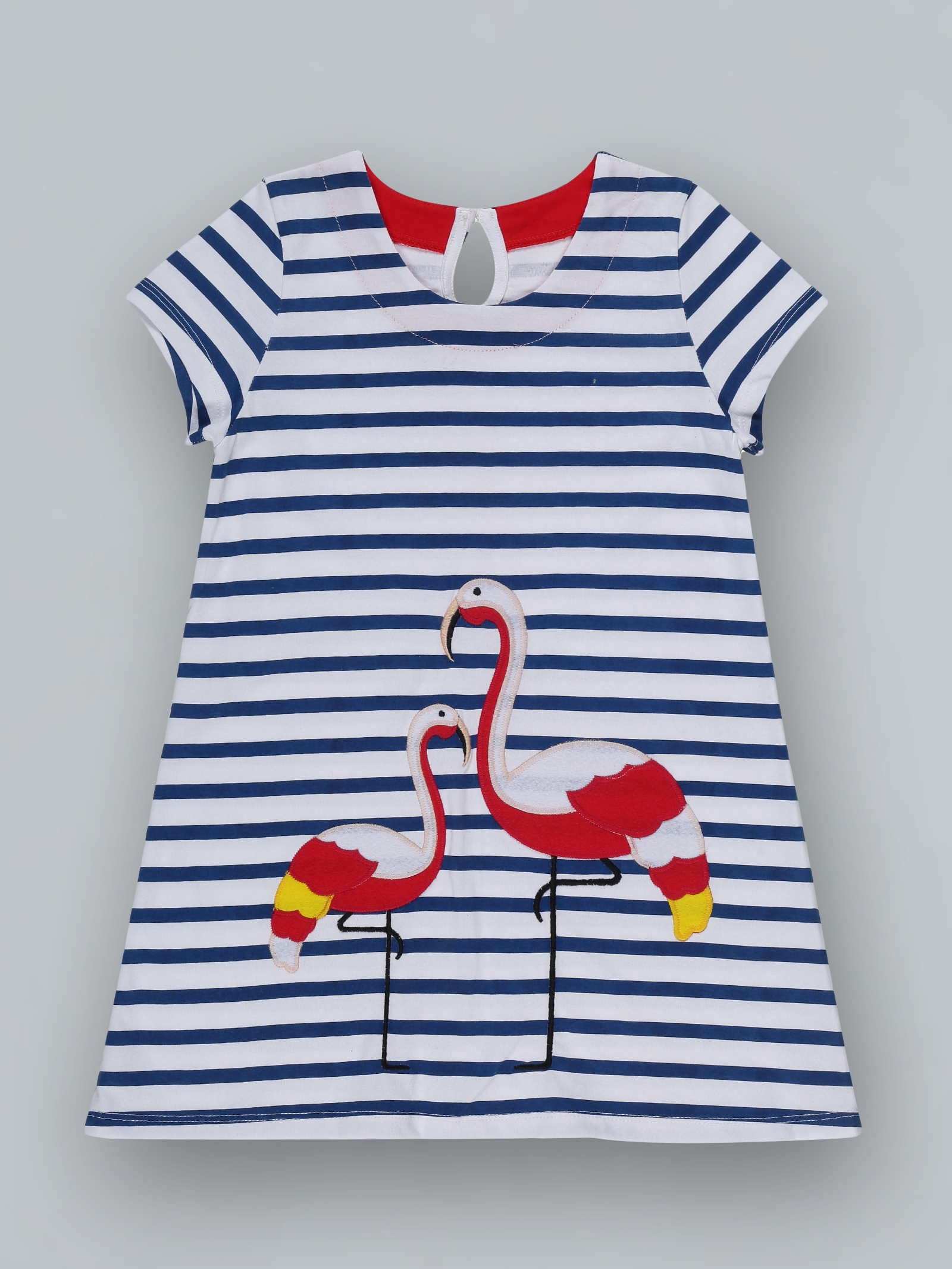 UrGear | UrGear Kid Girls White and Blue Striped Cotton Dress
