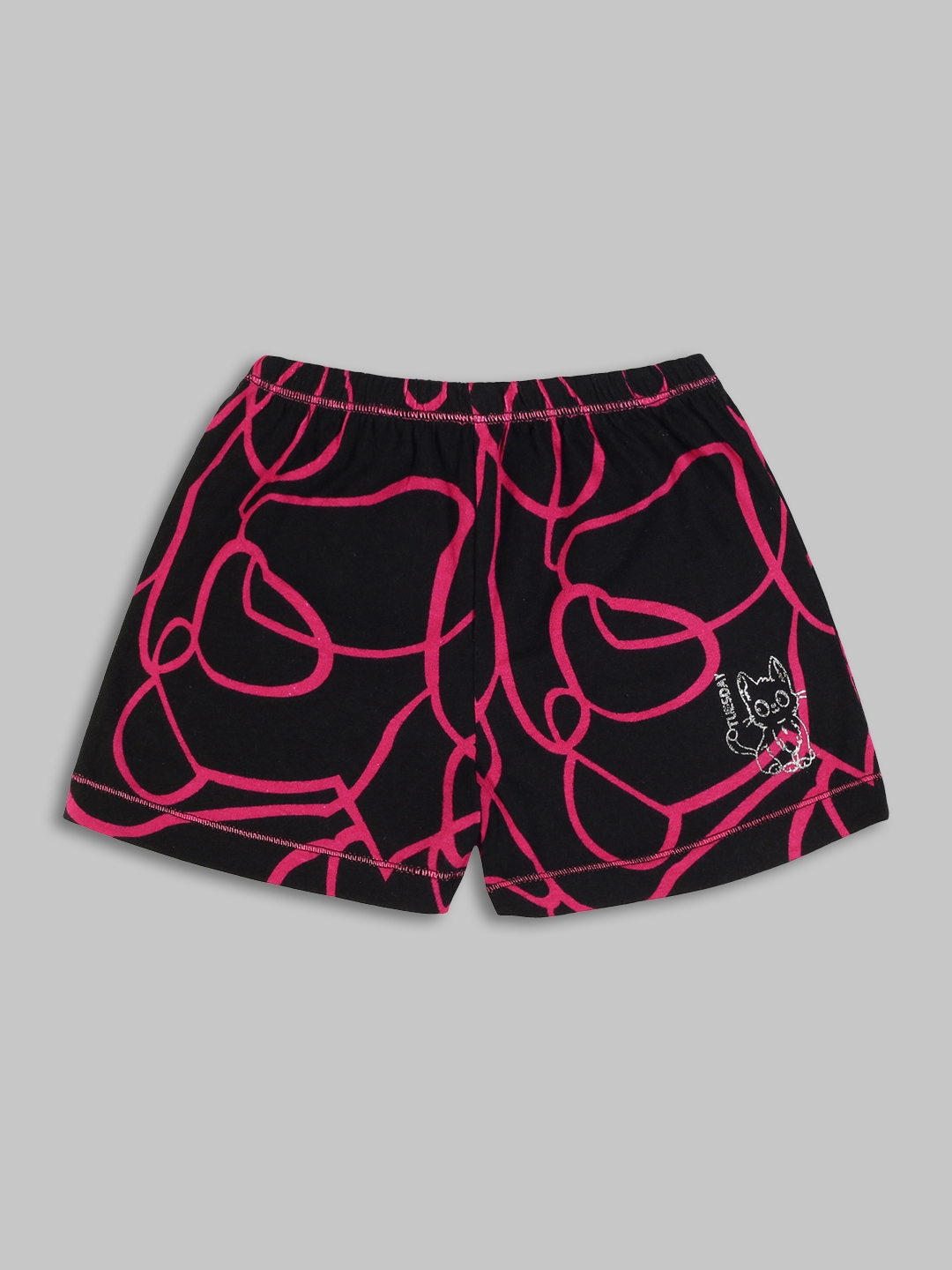 UrGear | UrGear Kids Fuxia Pink Waves Printed Regular Shorts