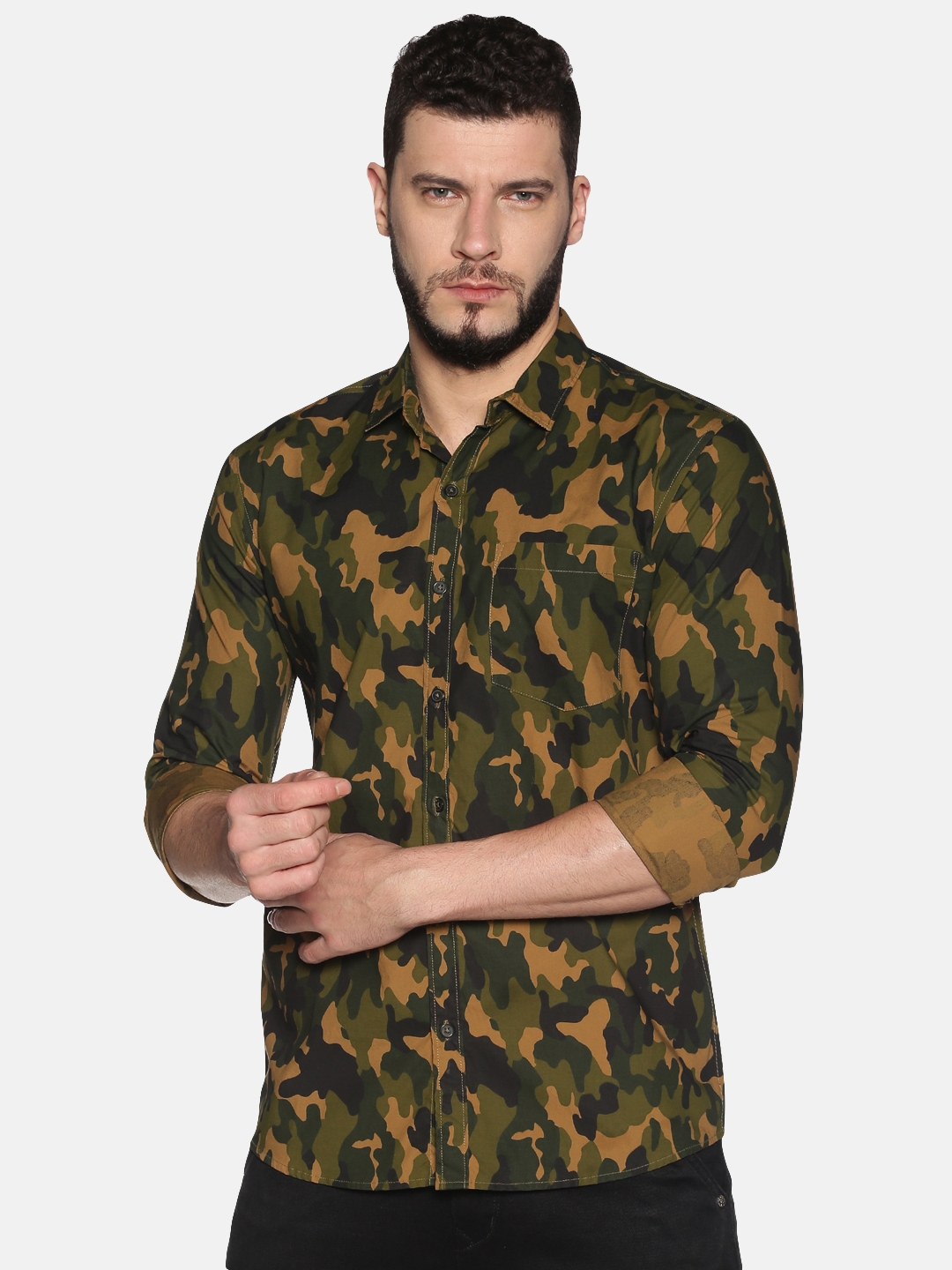 UrGear | UrGear Men Multi-Coloured Camouflage Casual Shirt