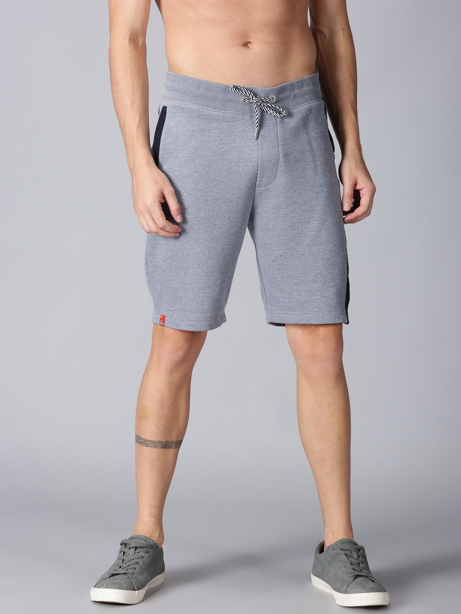 UrGear | UrGear Men Grey Melange Basic Shorts