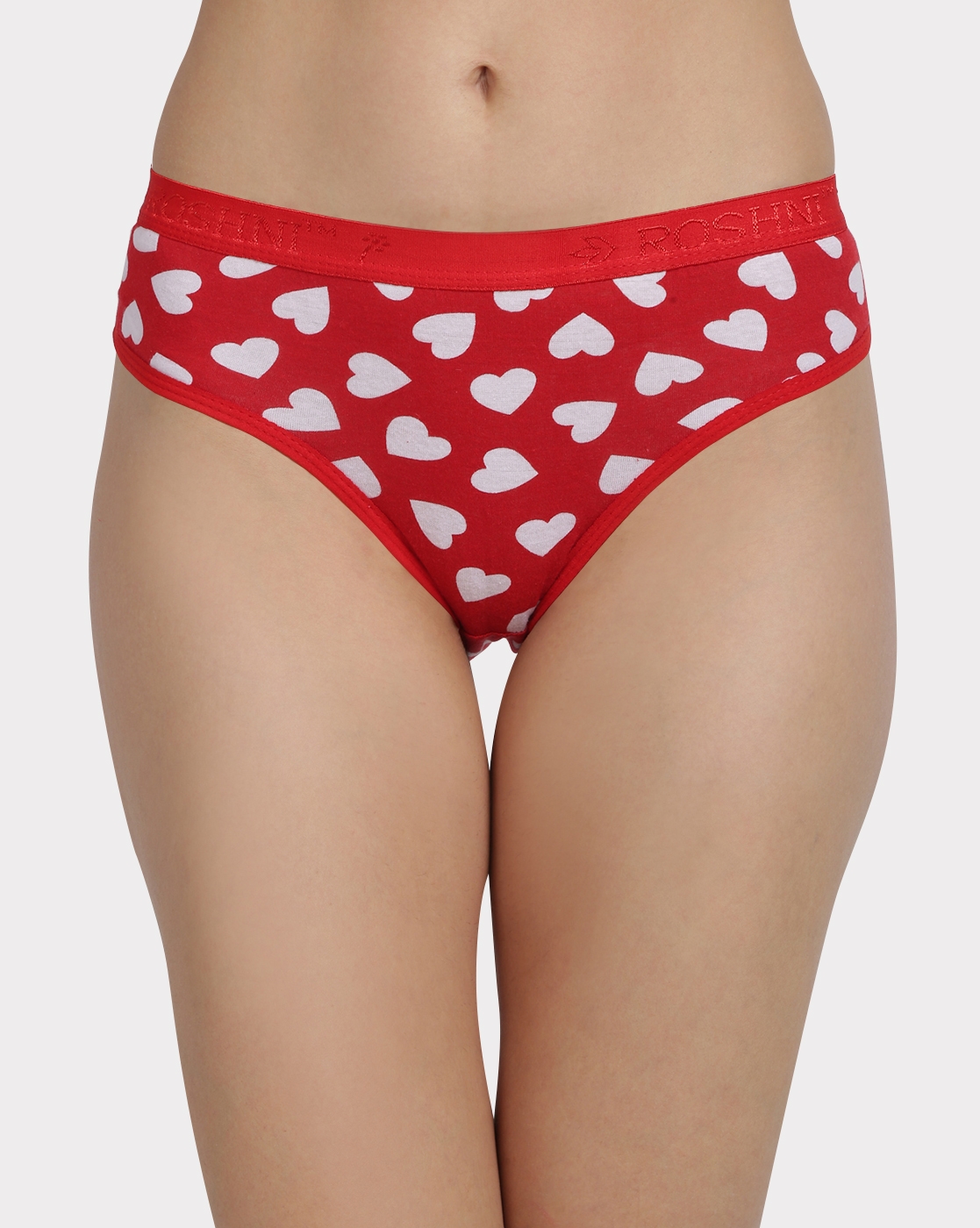 UrGear | UrGear Women Red Heart Printed Basic Panty