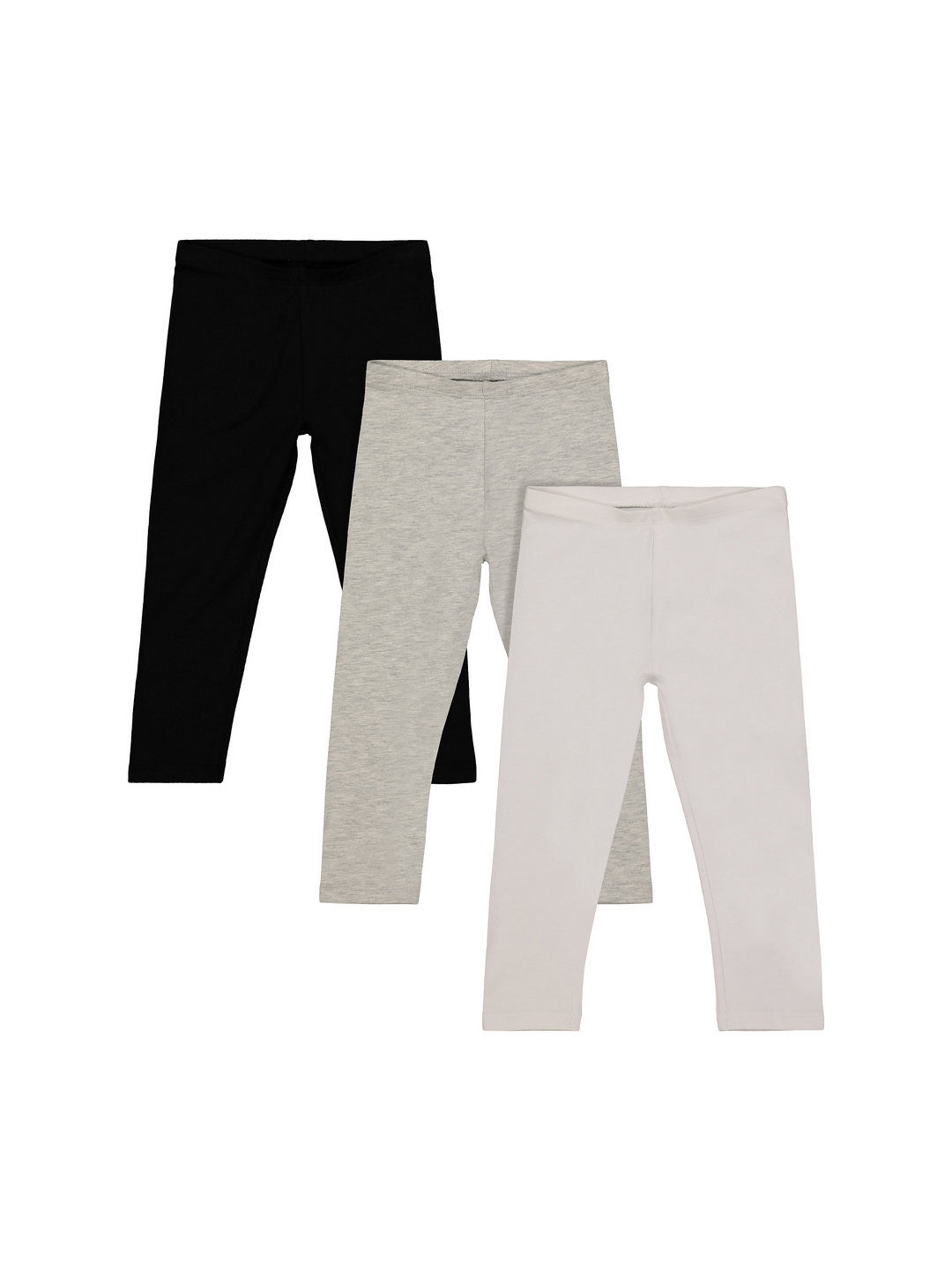 Mothercare | White, Grey and Black Solid Trousers - Pack of 3