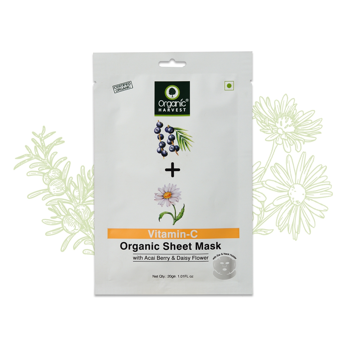 Organic Harvest | Organic Sheet Mask - Vitamin-C , 20g