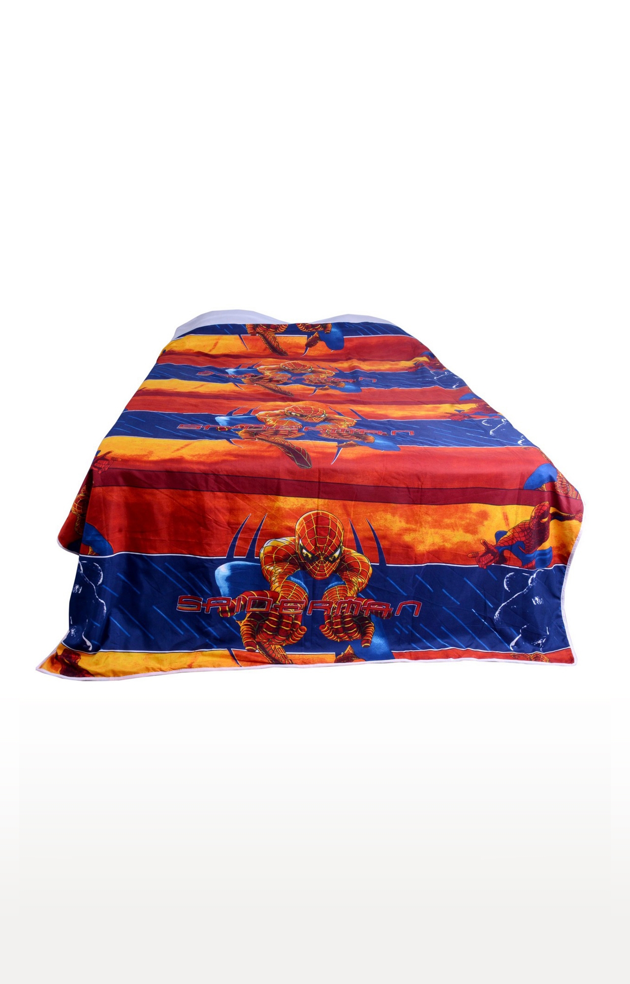 V Brown | Spiderman Printed Cotton 3 Layer Single Bed Quilt Dohar
