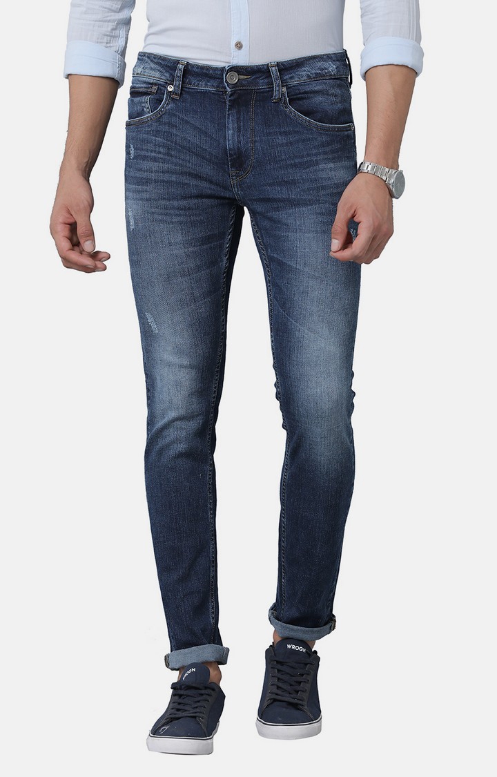 Blue Denim Skinny Jeans for Men