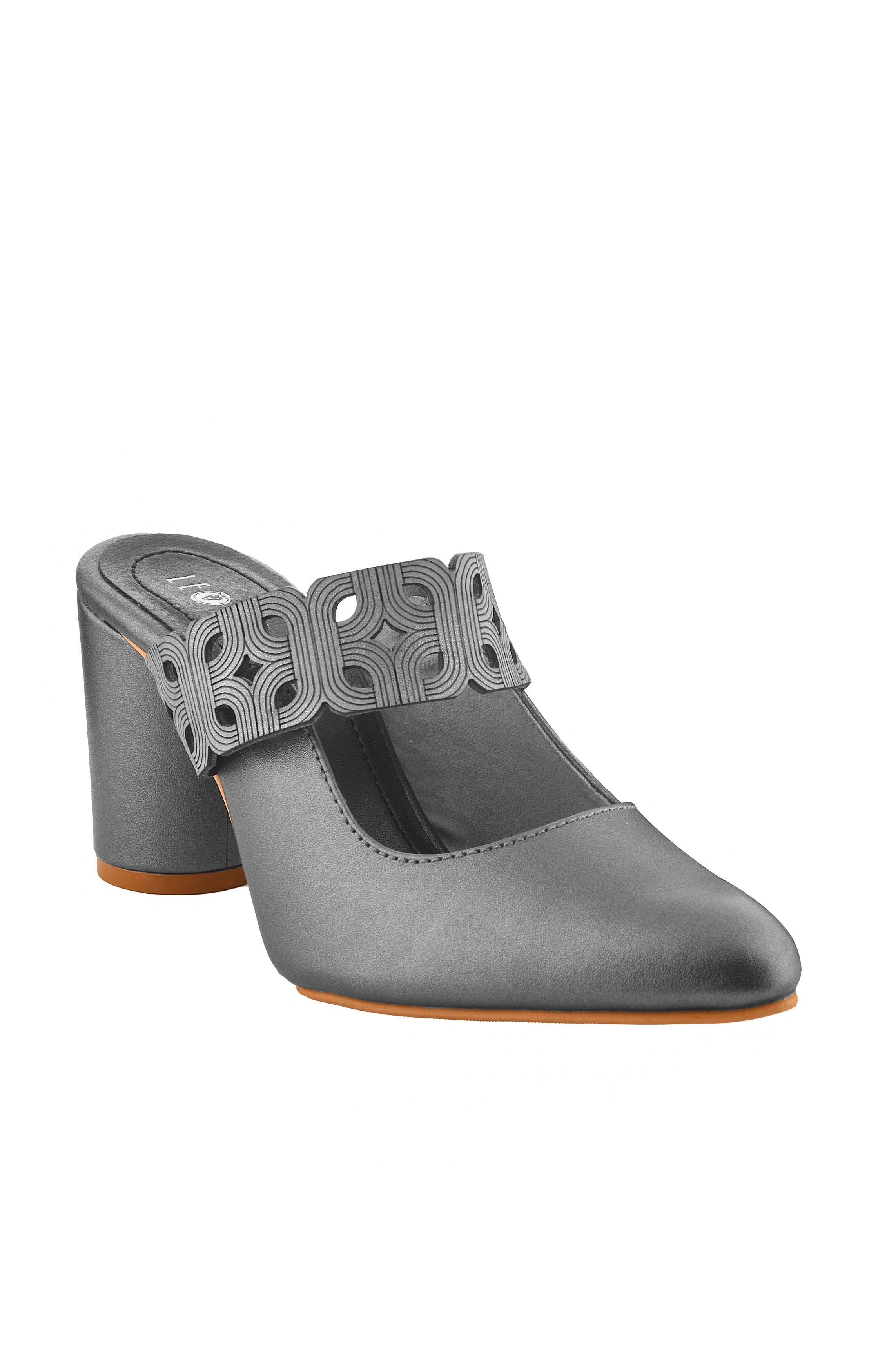 Leonish | Point Toe Block Heels - Grey