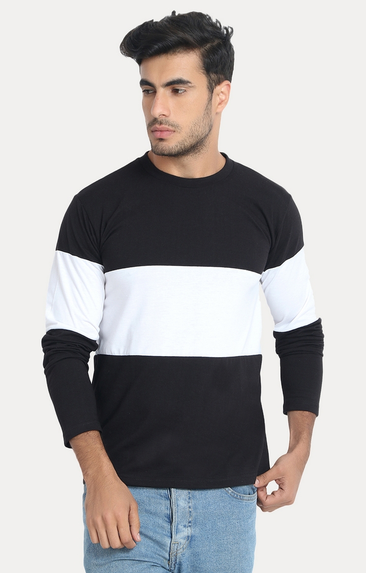 Weardo | Black and White Colourblock Stylist T-Shirt