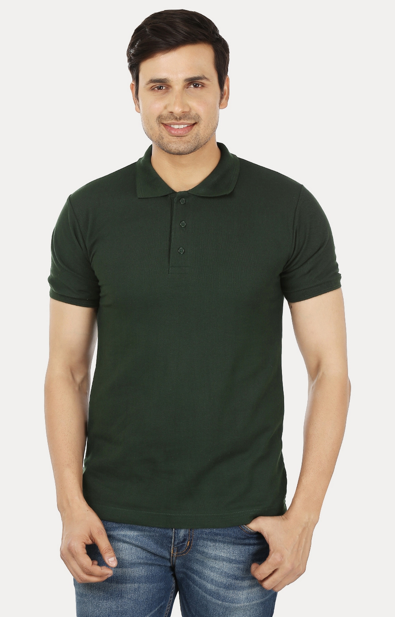 Weardo | Bottle Green Solid T-Shirt