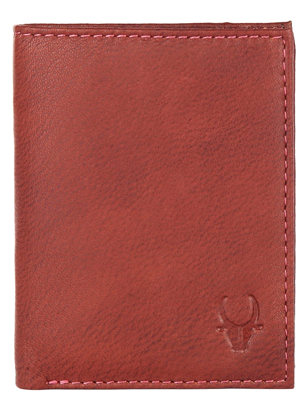 WildHorn | WildHorn Maroon Top Grain Portrait Leather Unisex Wallet