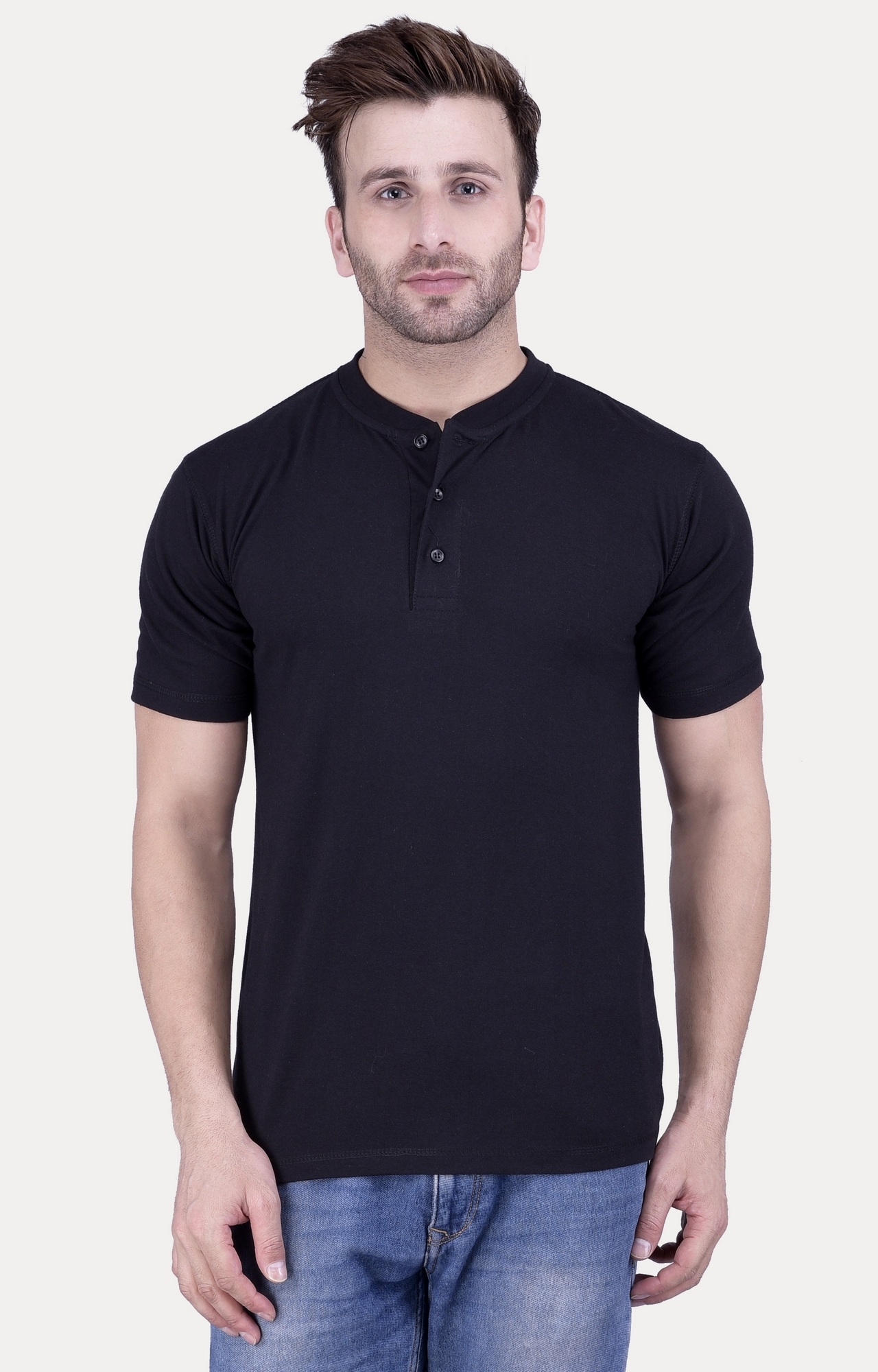 Weardo | Black Solid T-Shirt