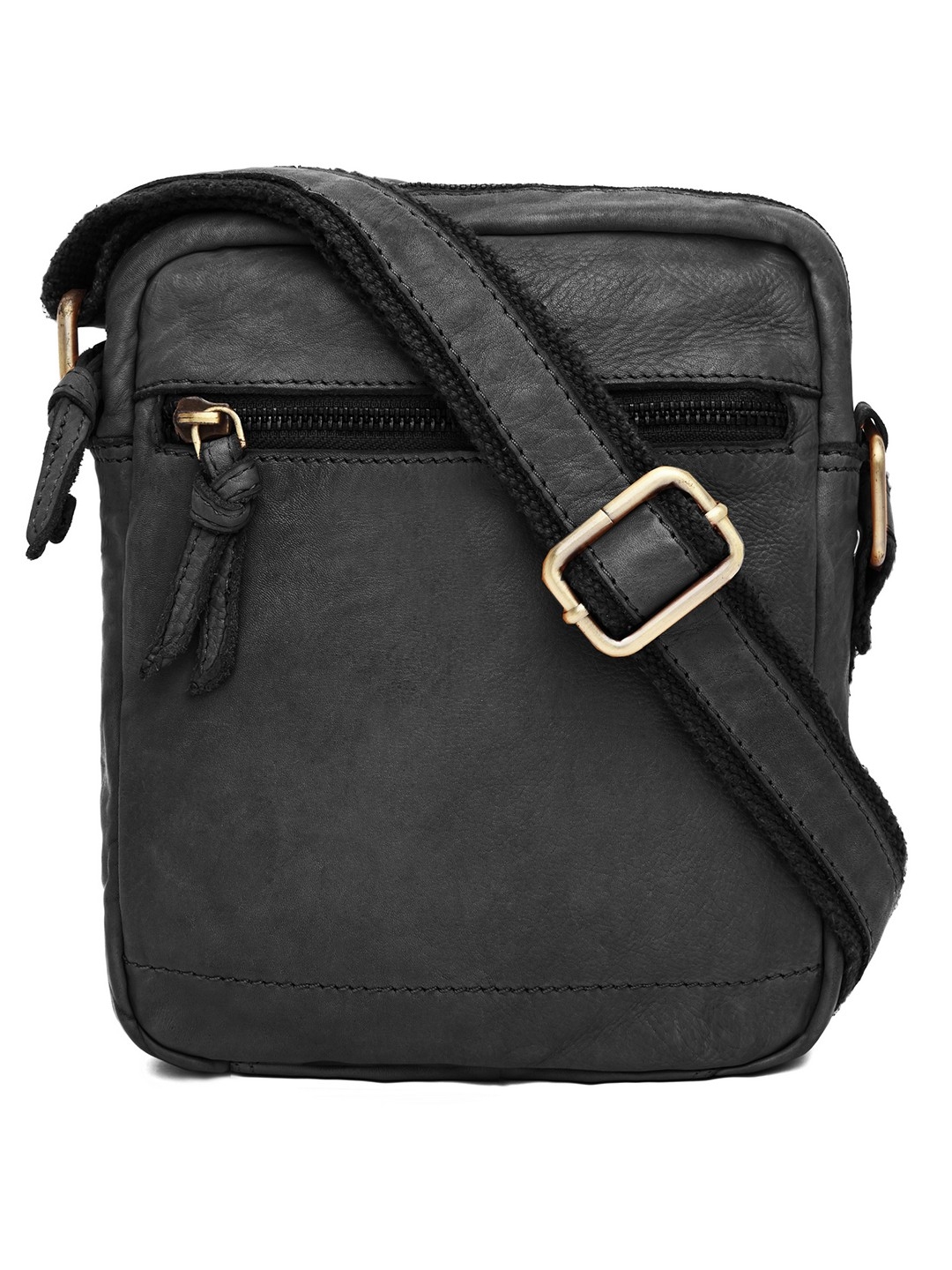 WildHorn | WildHorn Black Top Grain Cross-Body Leather Sling Bag for Women