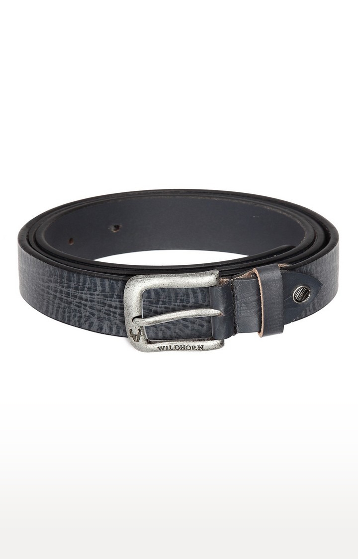 WildHorn | WildHorn Classic Leather Blue Belt for Men