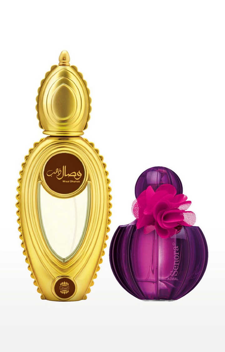 Ajmal | Ajmal Wisal Dhahab EDP Fruity Perfume 50ml for Men and Senora EDP Perfume 75ml for Women