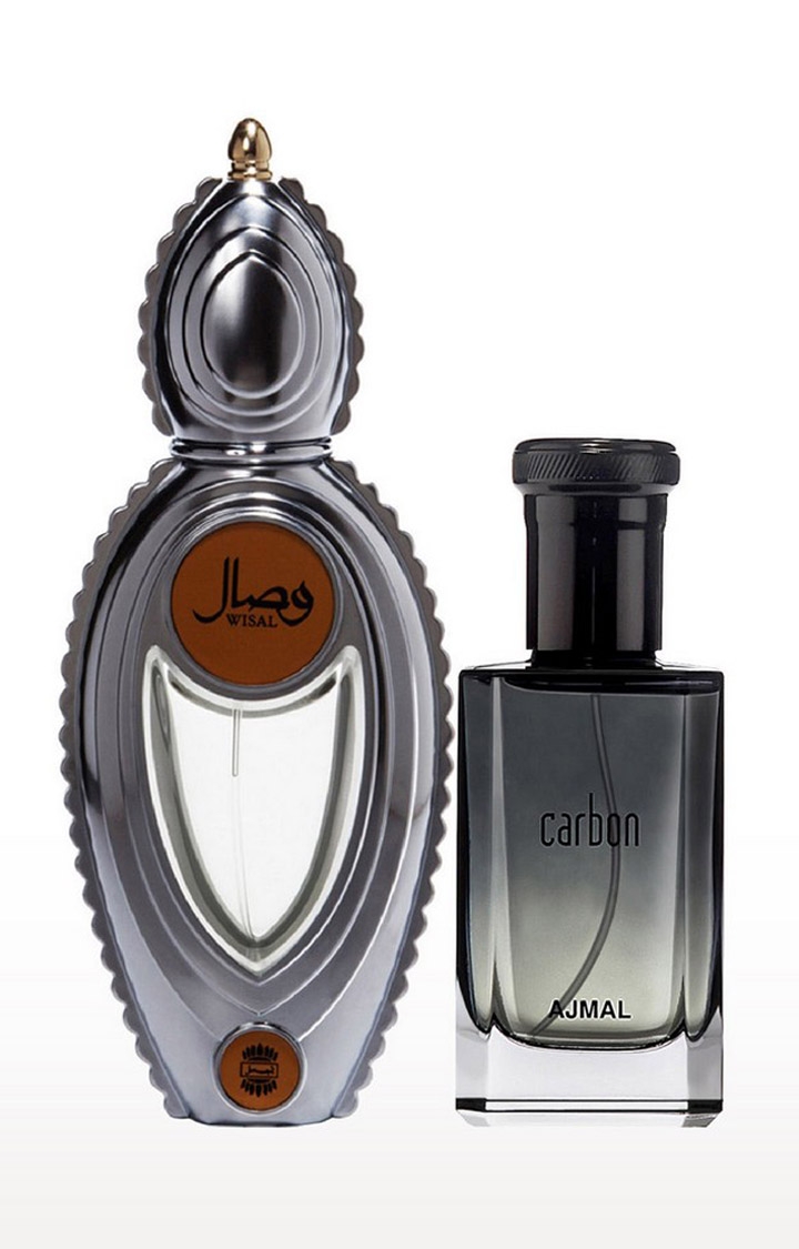 Ajmal | Ajmal  Wisal Edp Floral Musky Perfume 50Ml For Women And Carbon Edp Citrus Spicy Perfume 100Ml For Men