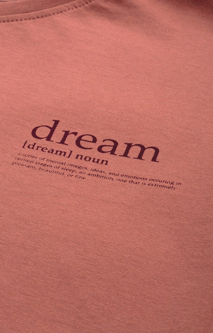 Dillinger | Dillinger Women Pink Typographic Printed T-Shirt 4