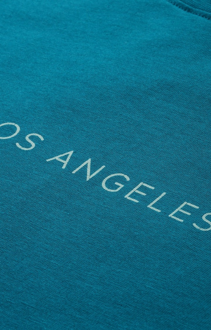 Dillinger | Dillinger Women Blue Typography Printed T-Shirt 4