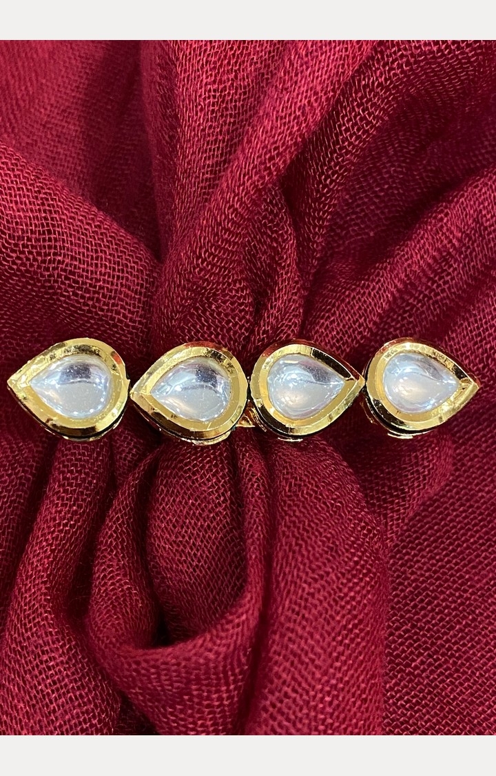 Swabhimann Jewellery | Gold Polki Inline Adjustable Rings