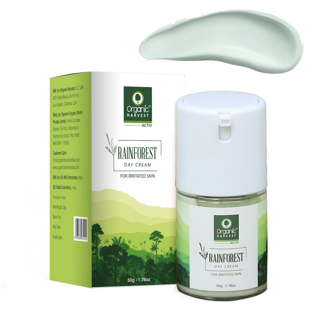 Organic Harvest | Rainforest Day Cream For Irritated Skin, 50 gm
