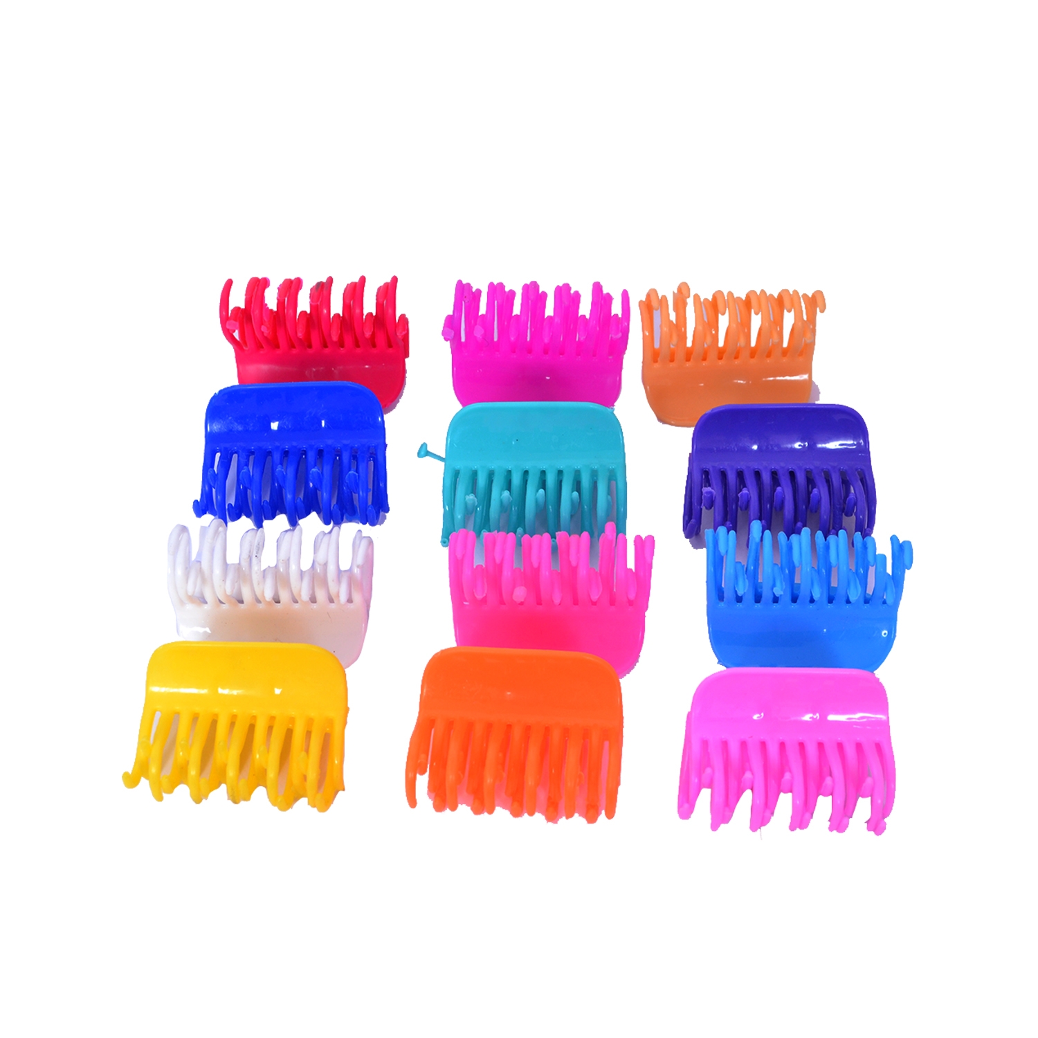 Unbreakable Multi Plastic Hair Clutcher for women & girls (Set of 12 Pices)