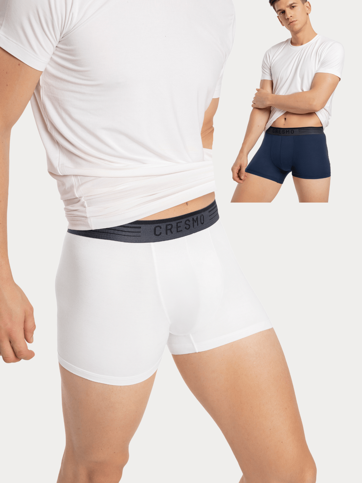 CRESMO Men's Anti-Microbial Micro Modal Underwear Breathable Ultra Soft Trunk (Pack Of 2)