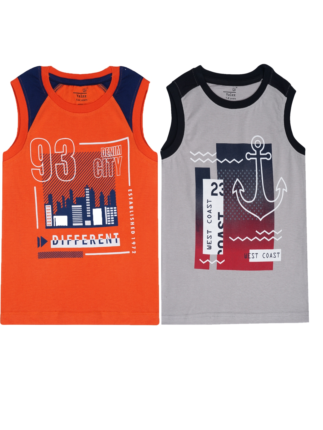 Enviously Young | Yalzz Kids Boys 100% Cotton Printed T-Shirt Pack Of 2