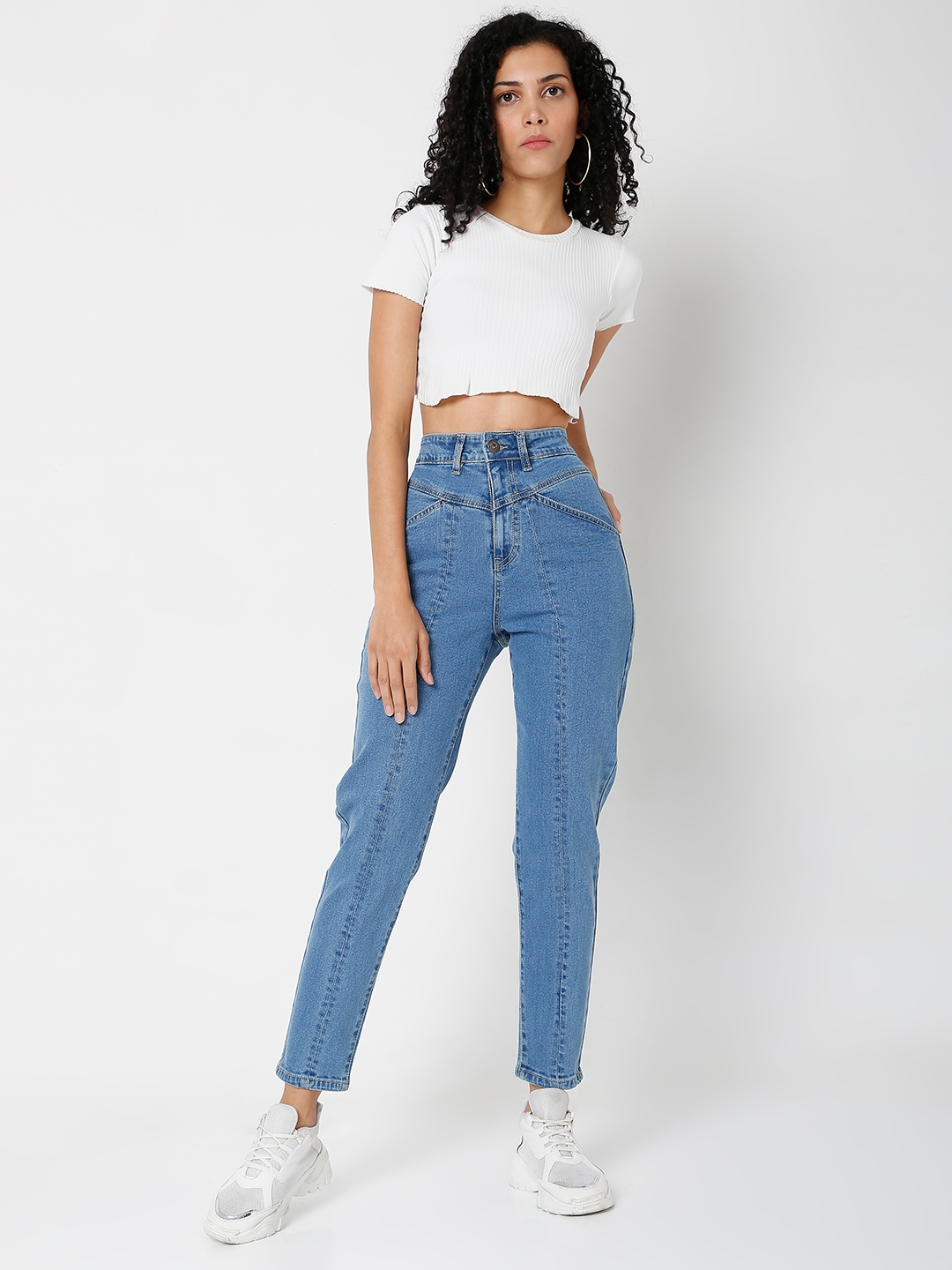 TARAMA | TARAMA High Rise Slim Mom Fit Jeans