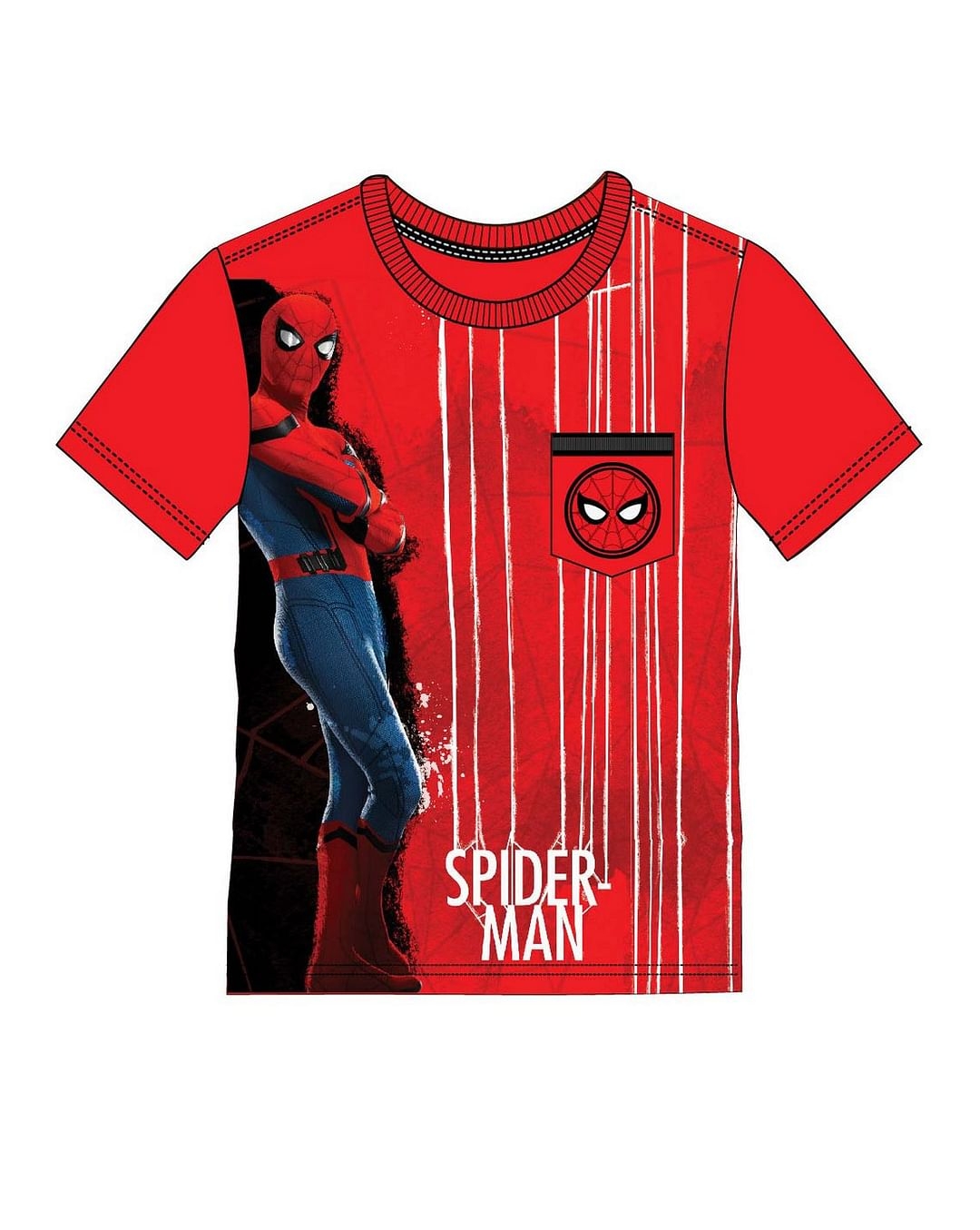 Mothercare | Kidsville Boys Half sleeves Round neck tee Spiderman-Red