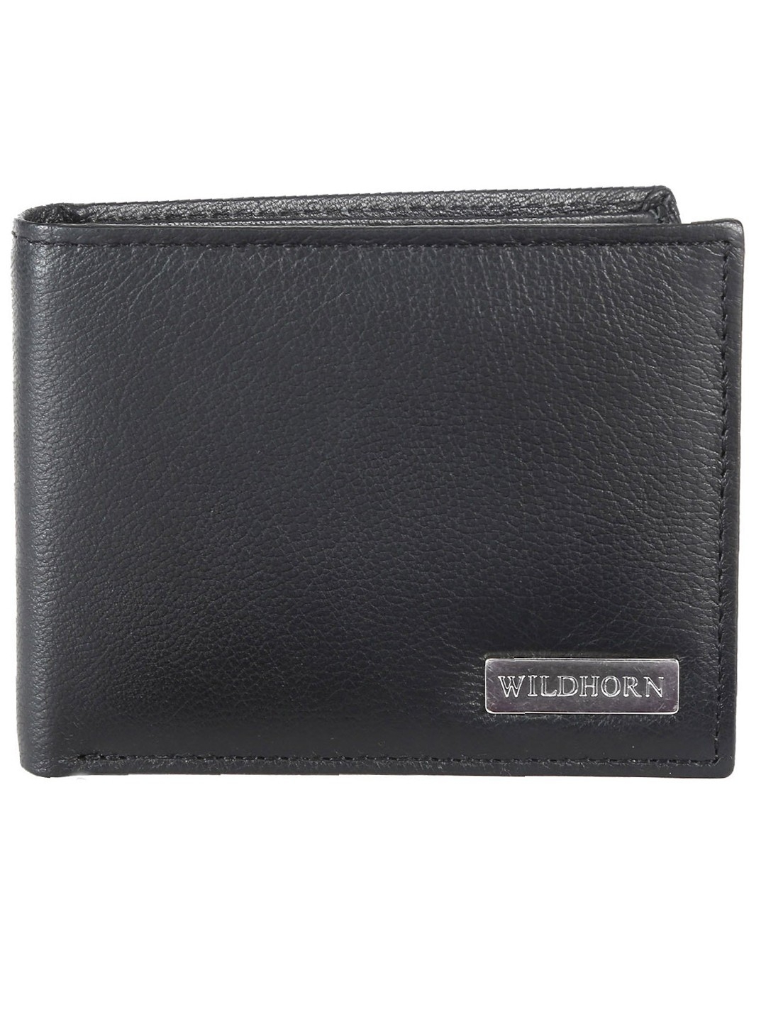WildHorn | WildHorn RFID Protected Genuine High Quality Leather Black Wallet for Men