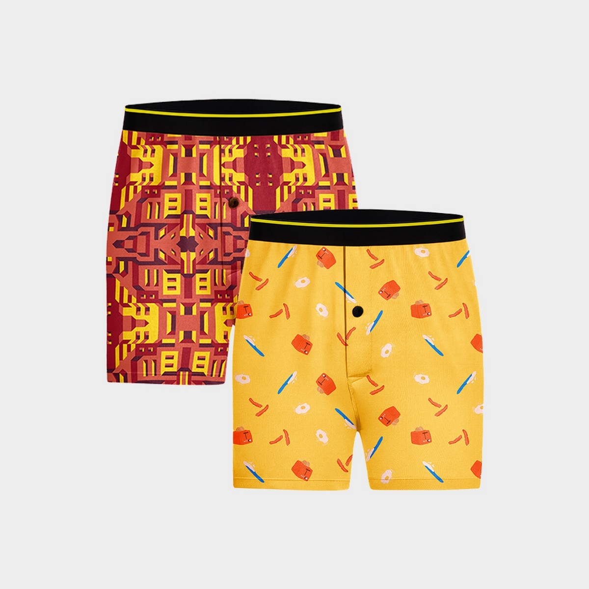 Bummer | Bummer Brekkie and Bricked Micro Modal Boxer- Pack of 2 For Men