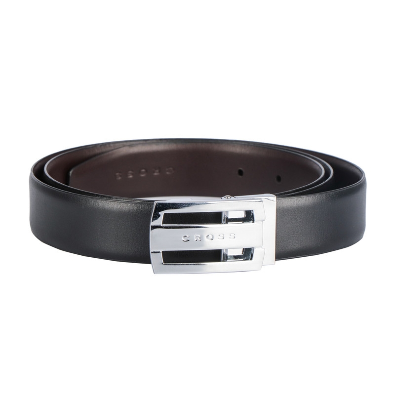 Turtle | Mens Leathher Belt - 30mm ﬂat shiny nickel ﬁnish buckle with  leather strap ﬁnish(Reversible), Cut-to Fit style.