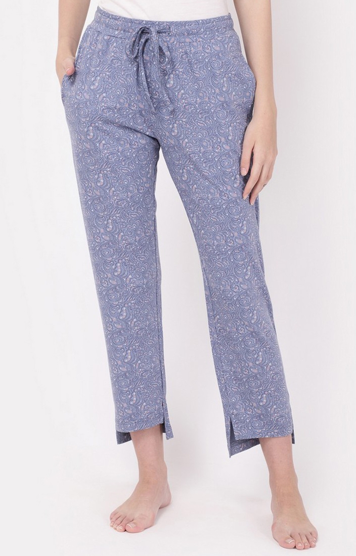 YOONOY | Blue Printed Pyjamas
