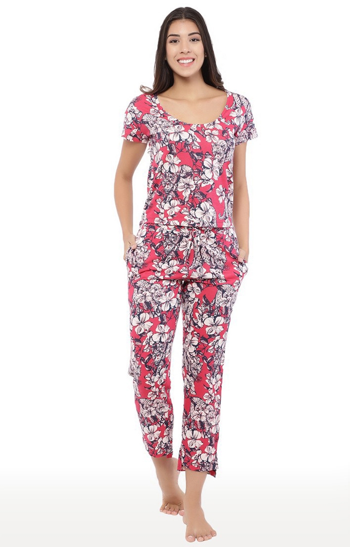 YOONOY | Pink Floral Nightwear Sets