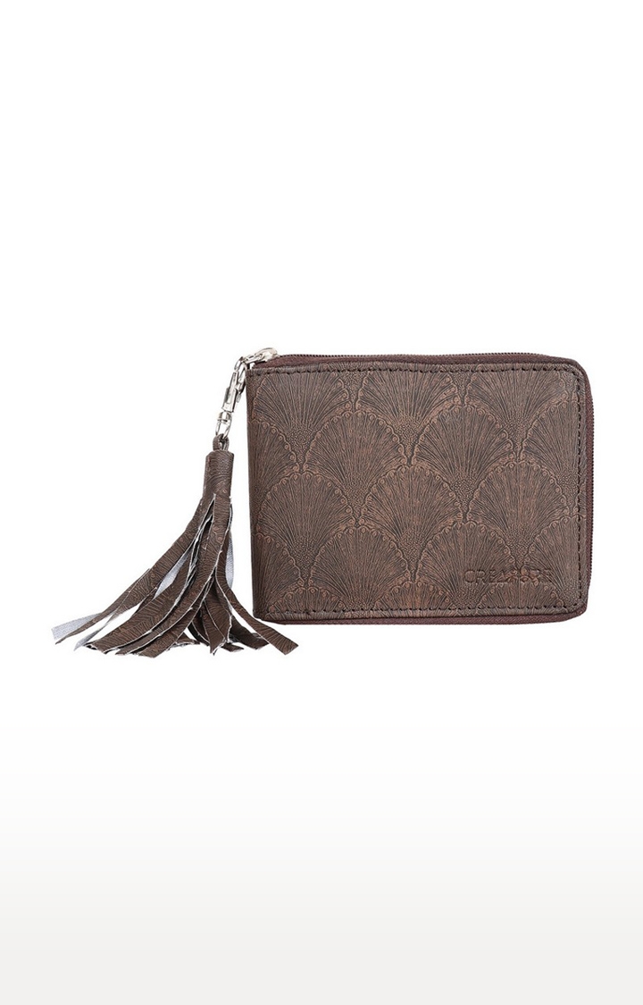 CREATURE | Creature Brown PU Leather Zipper Wallet for Women