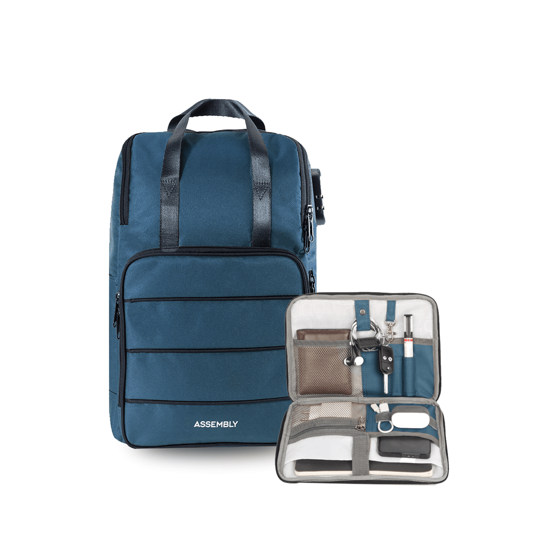 Assembly | Laptop Backpack and Tech Kit - Blue