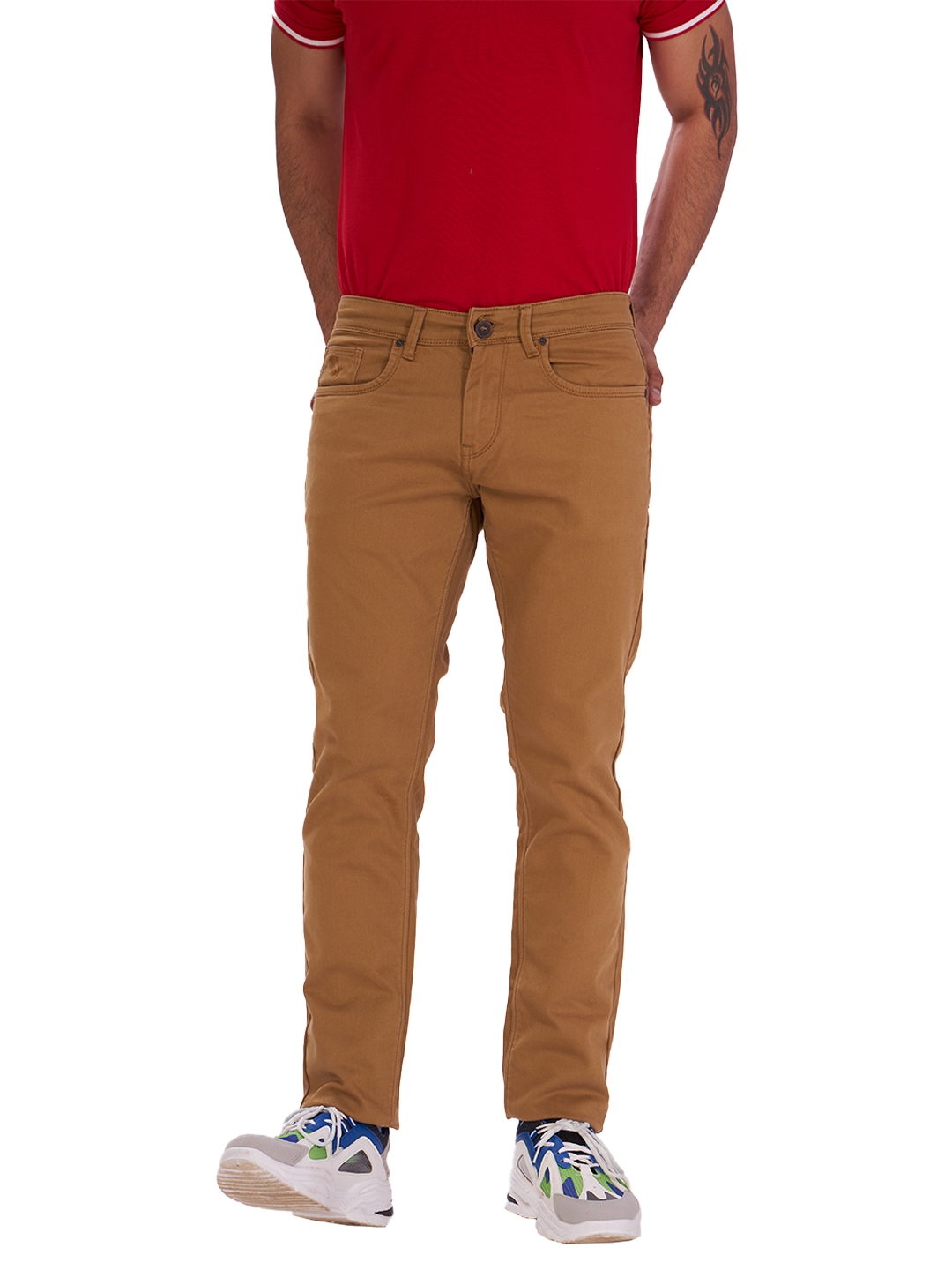 D'cot by Donear | D'cot by Donear Men's Brown Cotton Jeans