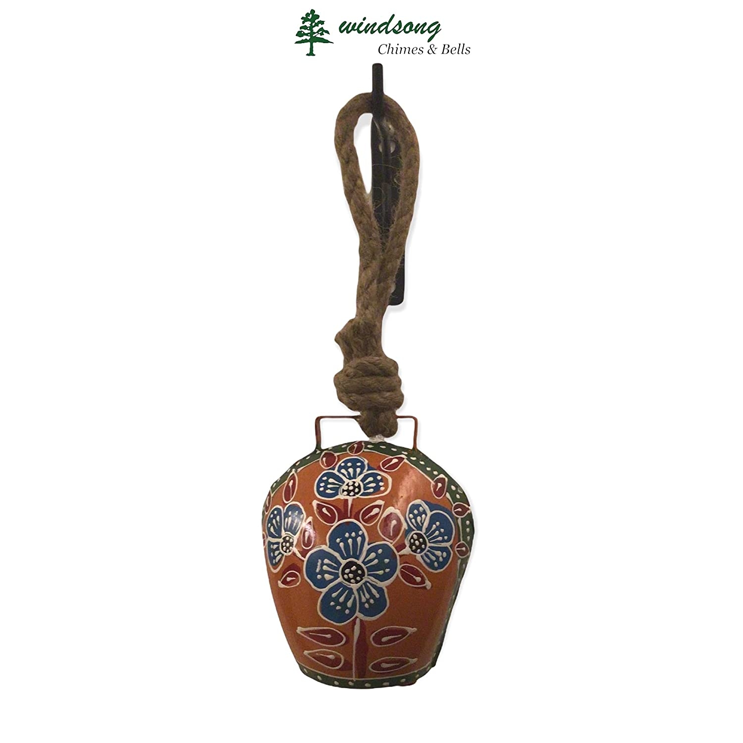 Windsong-Chimes & Bells | WindSong Chimes & Bells Cow Bells Showpiece Beautifully Panting with Ideal for Door Hanging or Wall Décor-1036