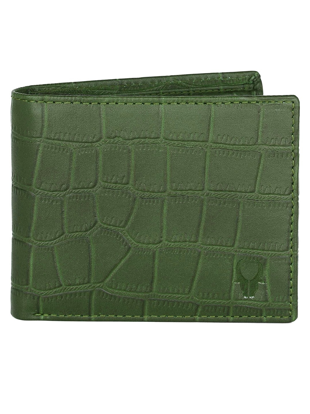 WildHorn | WildHorn RFID Protected Genuine High Quality Leather Green Wallet for Men